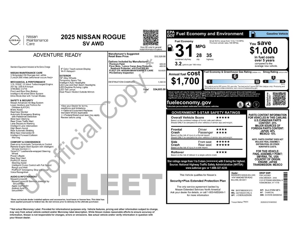 Nissan Rogue SV AWD 2025