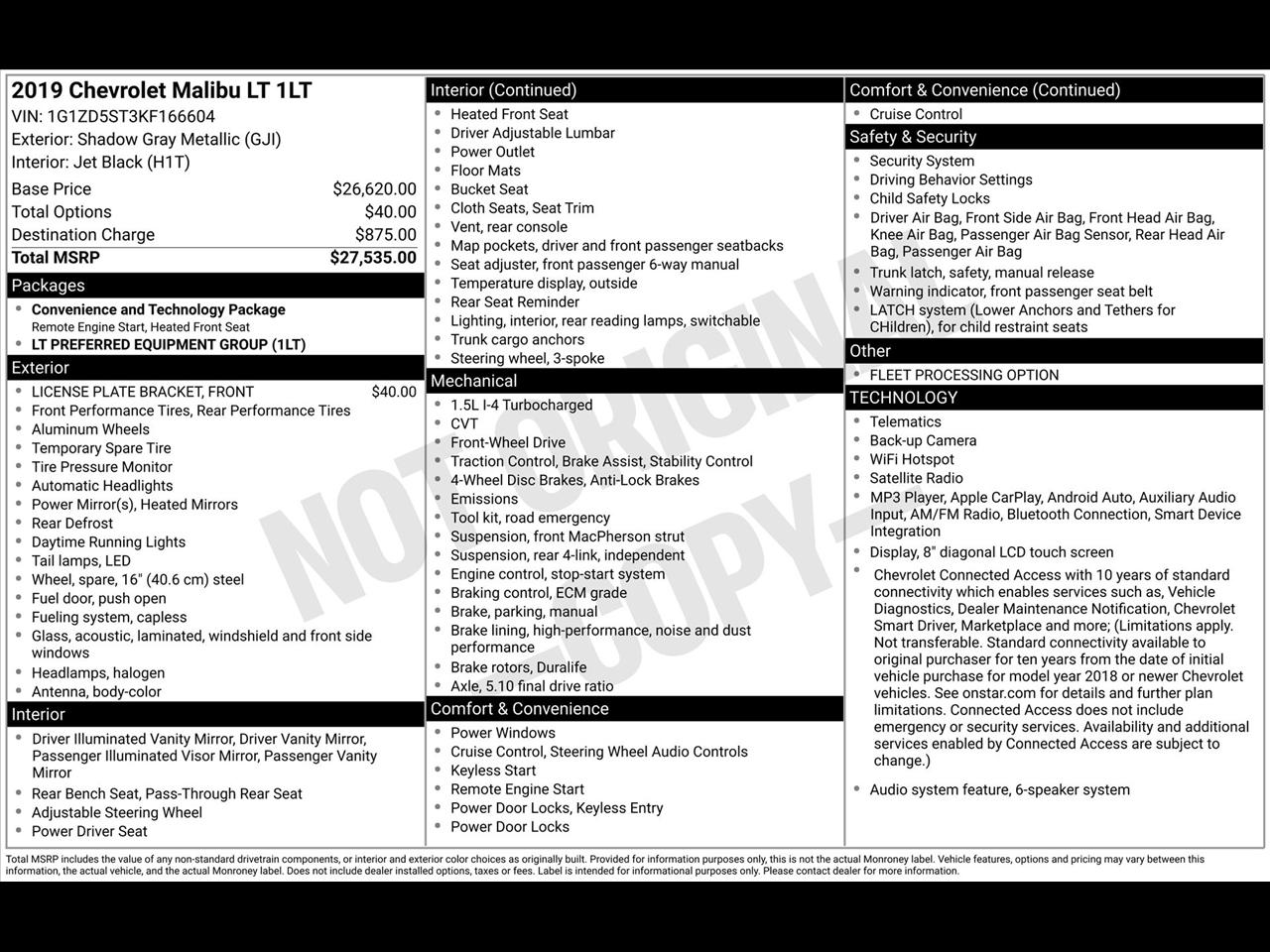Chevrolet Malibu LT 2019