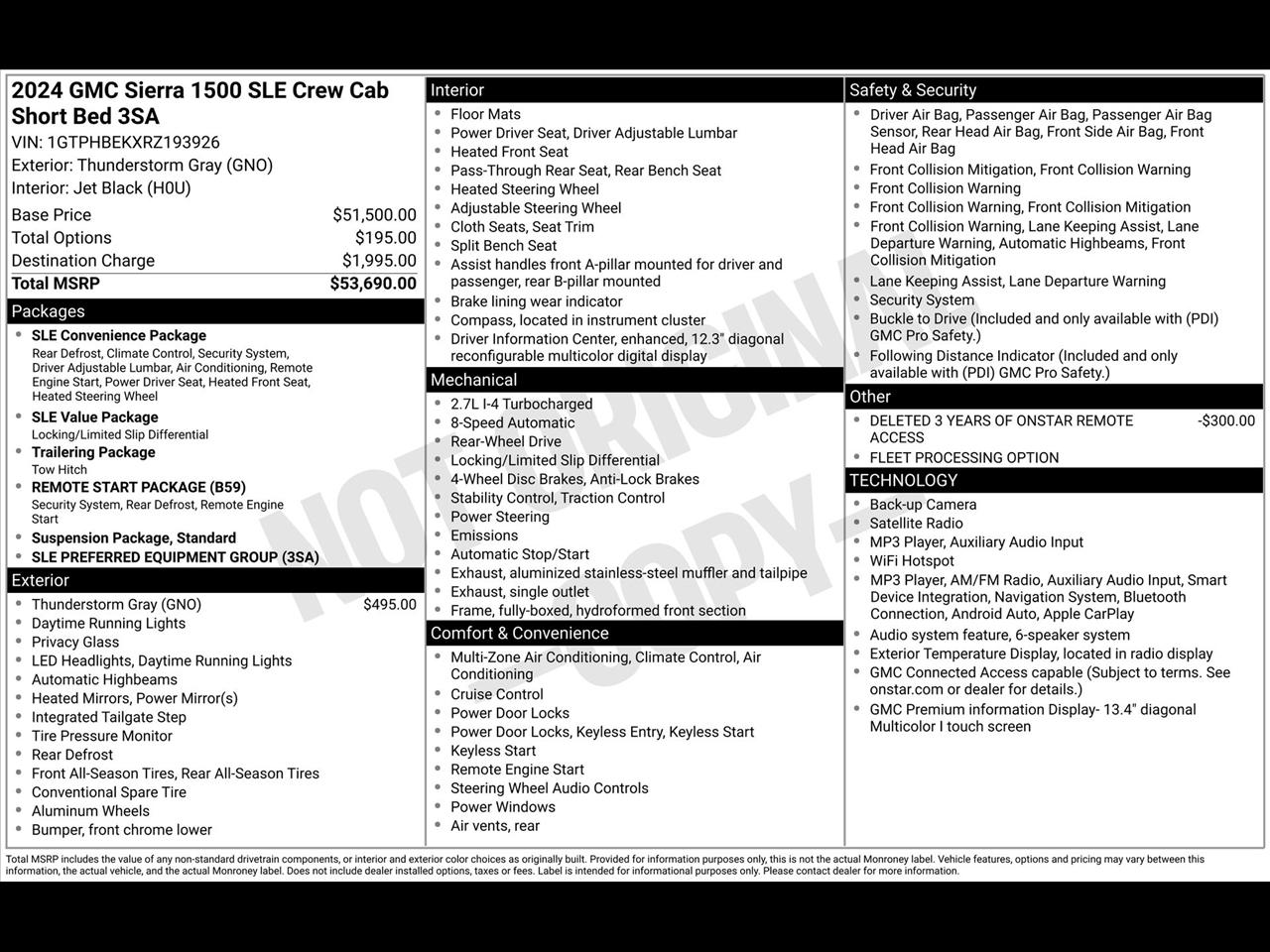 GMC Sierra 1500 SLE Crew Cab 2WD 2024