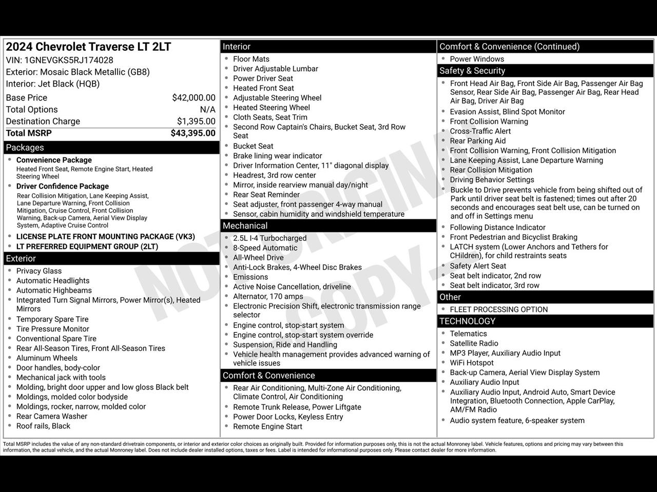 Chevrolet Traverse LT AWD 2024