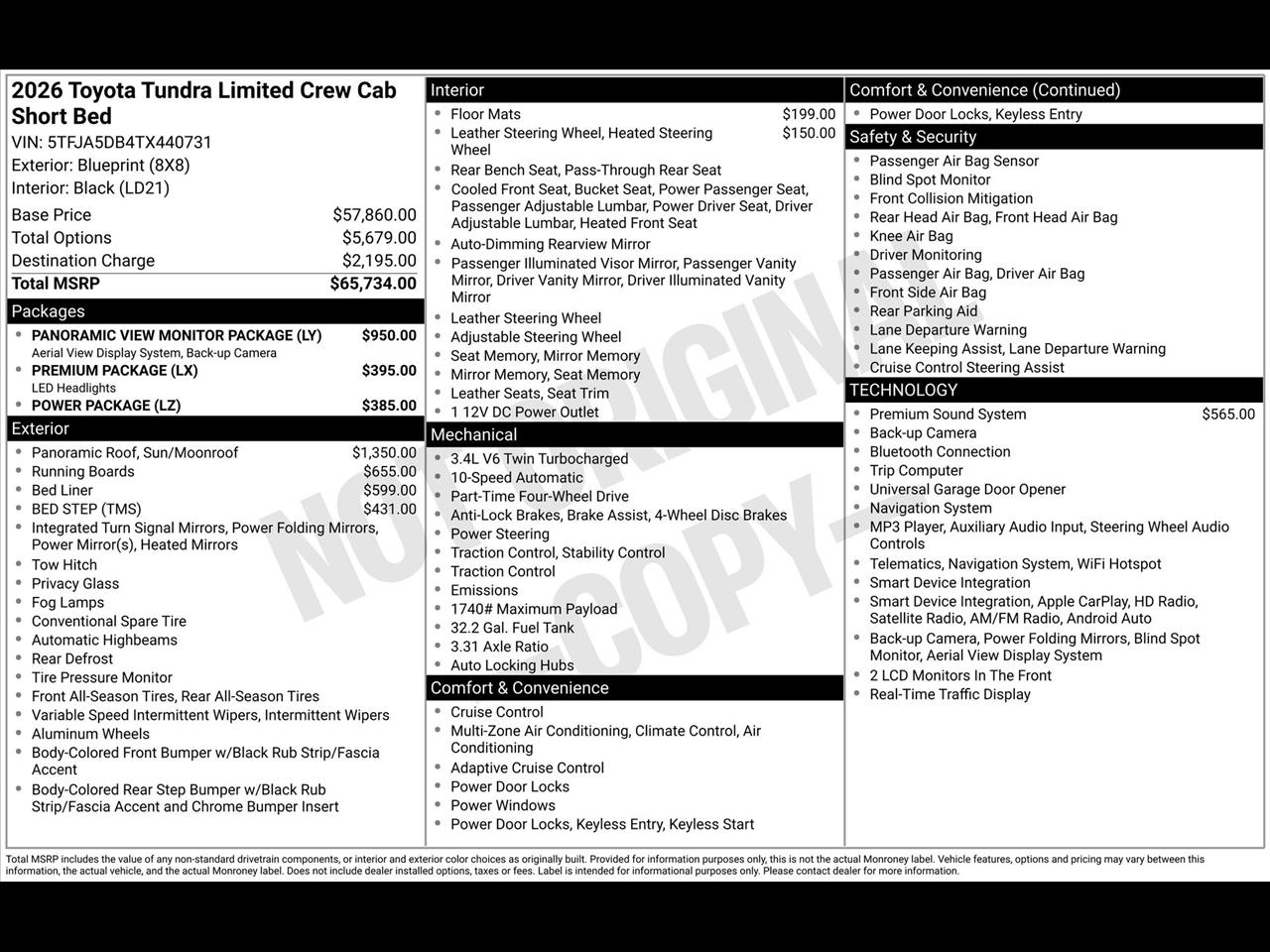 Toyota Tundra Limited CrewMax 4WD 2026