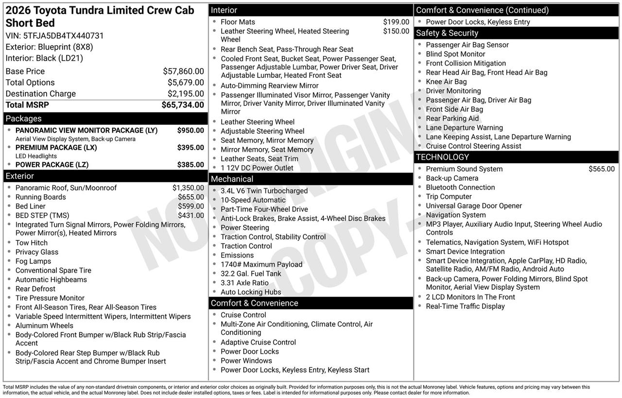 Toyota Tundra Limited CrewMax 4WD 2026