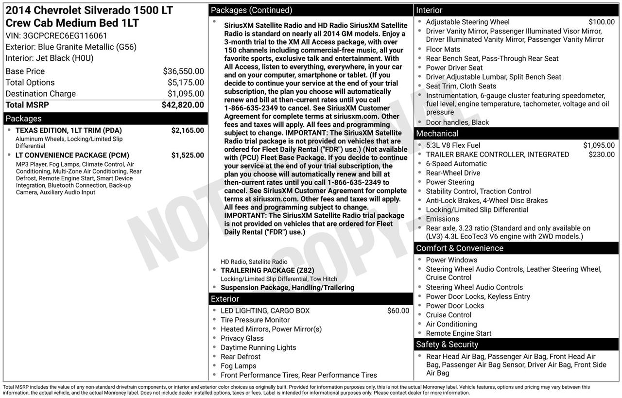 Chevrolet Silverado 1500 1LT Crew Cab 2WD 2014