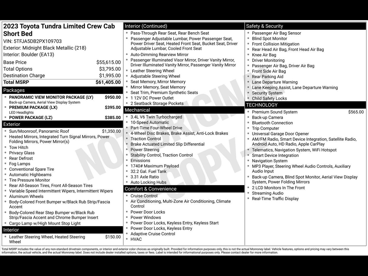 Toyota Tundra Limited CrewMax 4WD 2023
