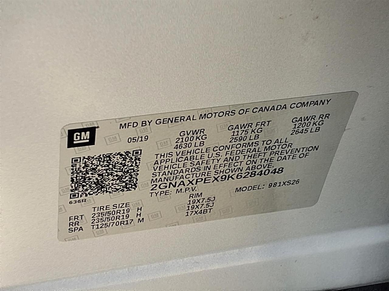 Chevrolet Equinox Premier 2.0 2WD 2019