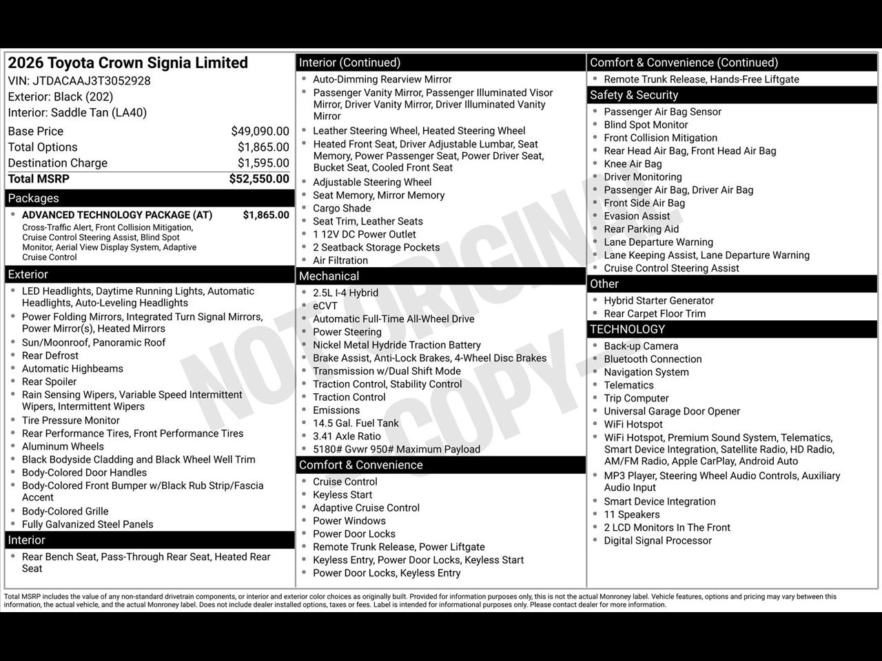Toyota Crown Signia Limited 2026