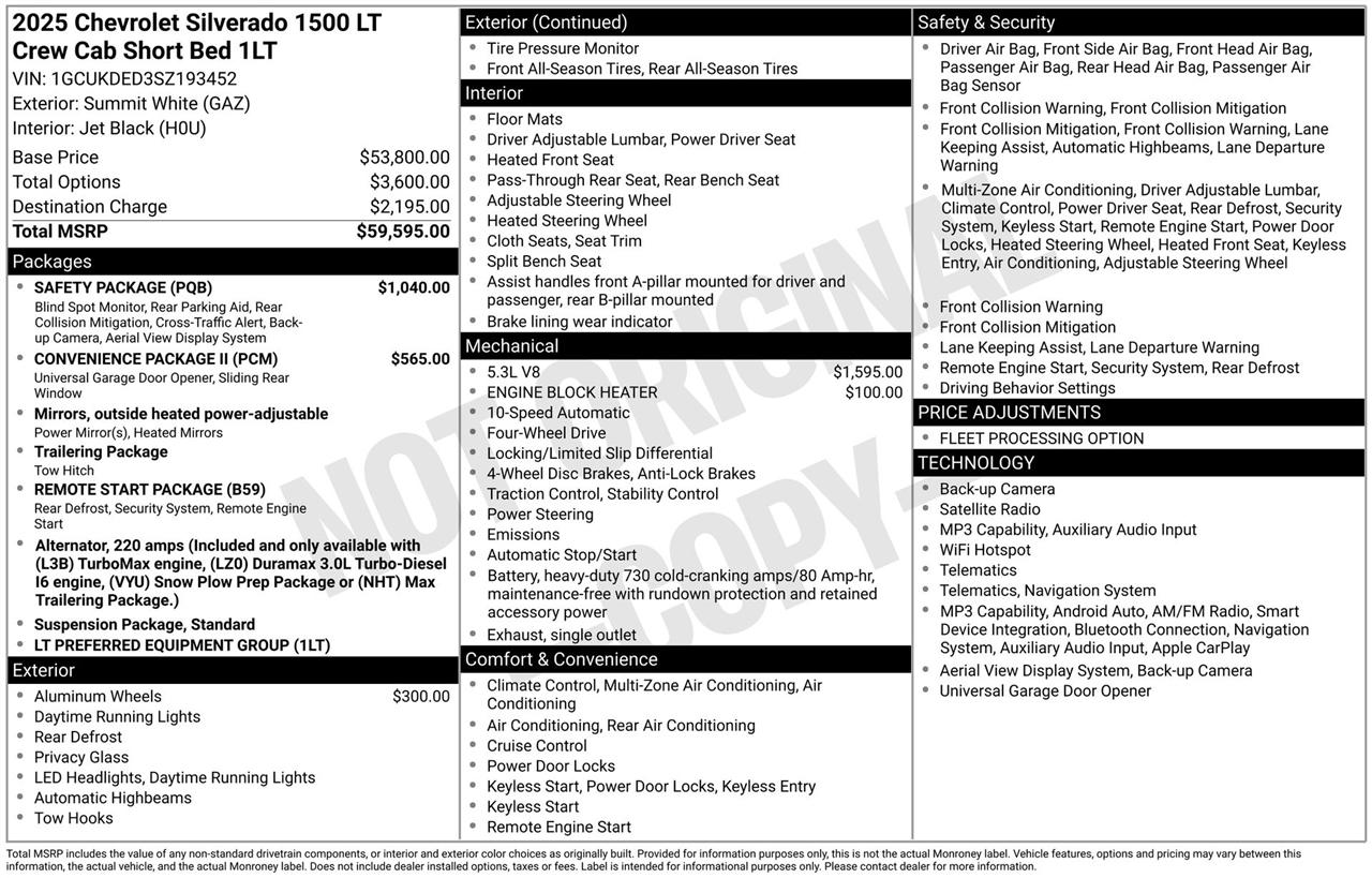 Chevrolet Silverado 1500 LT Crew Cab 4WD 2025