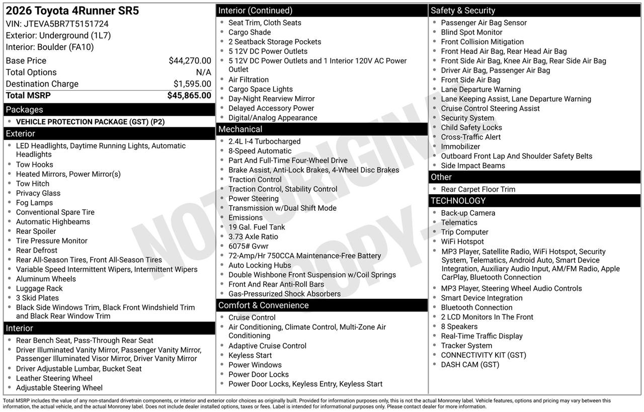 Toyota 4Runner TRD Sport 4WD 2026