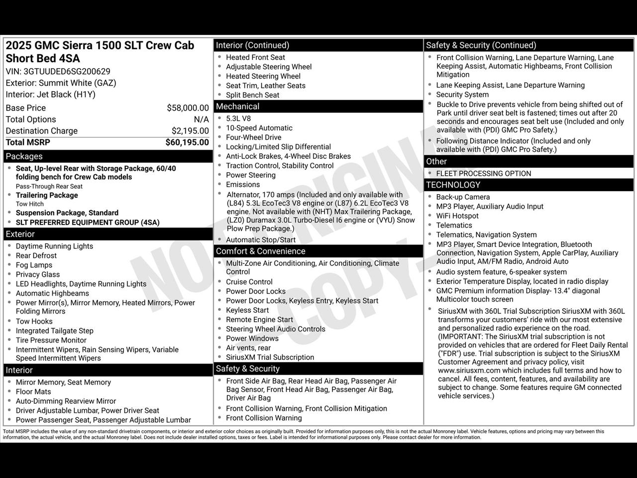 GMC Sierra 1500 SLT Crew Cab 4WD 2025
