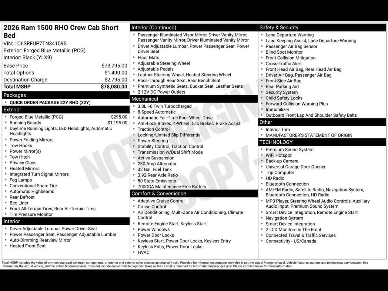 RAM 1500 TRX Crew Cab SB 4WD 2026