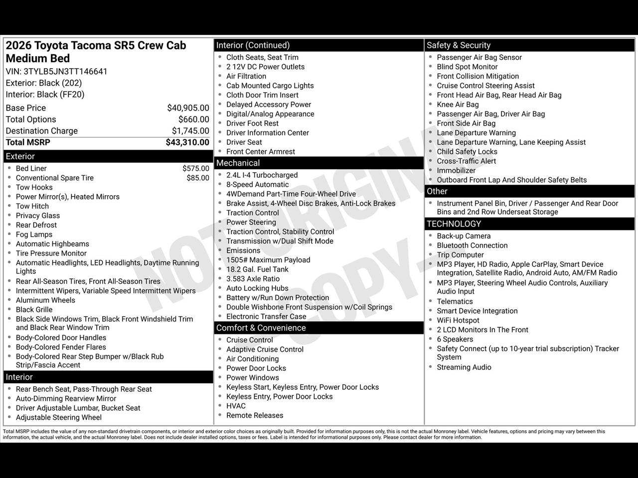 Toyota Tacoma TRD Sport Double Cab 4WD 2026
