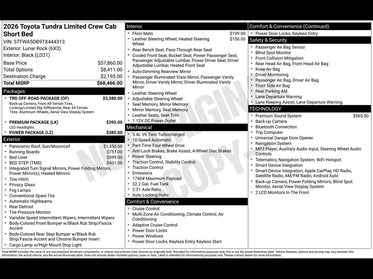 Toyota Tundra Limited CrewMax 4WD 2026
