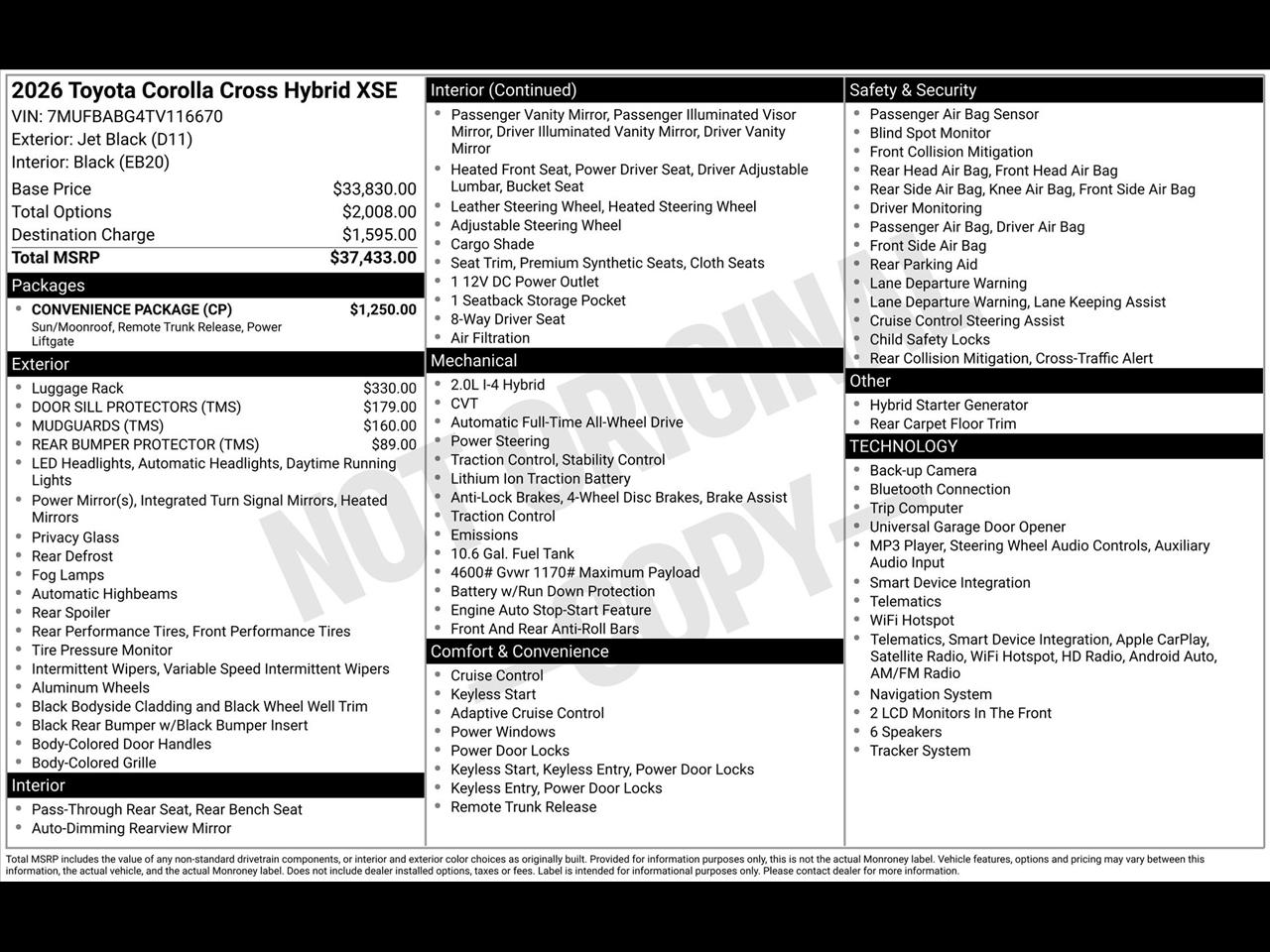 Toyota Corolla Cross XSE AWD 2026