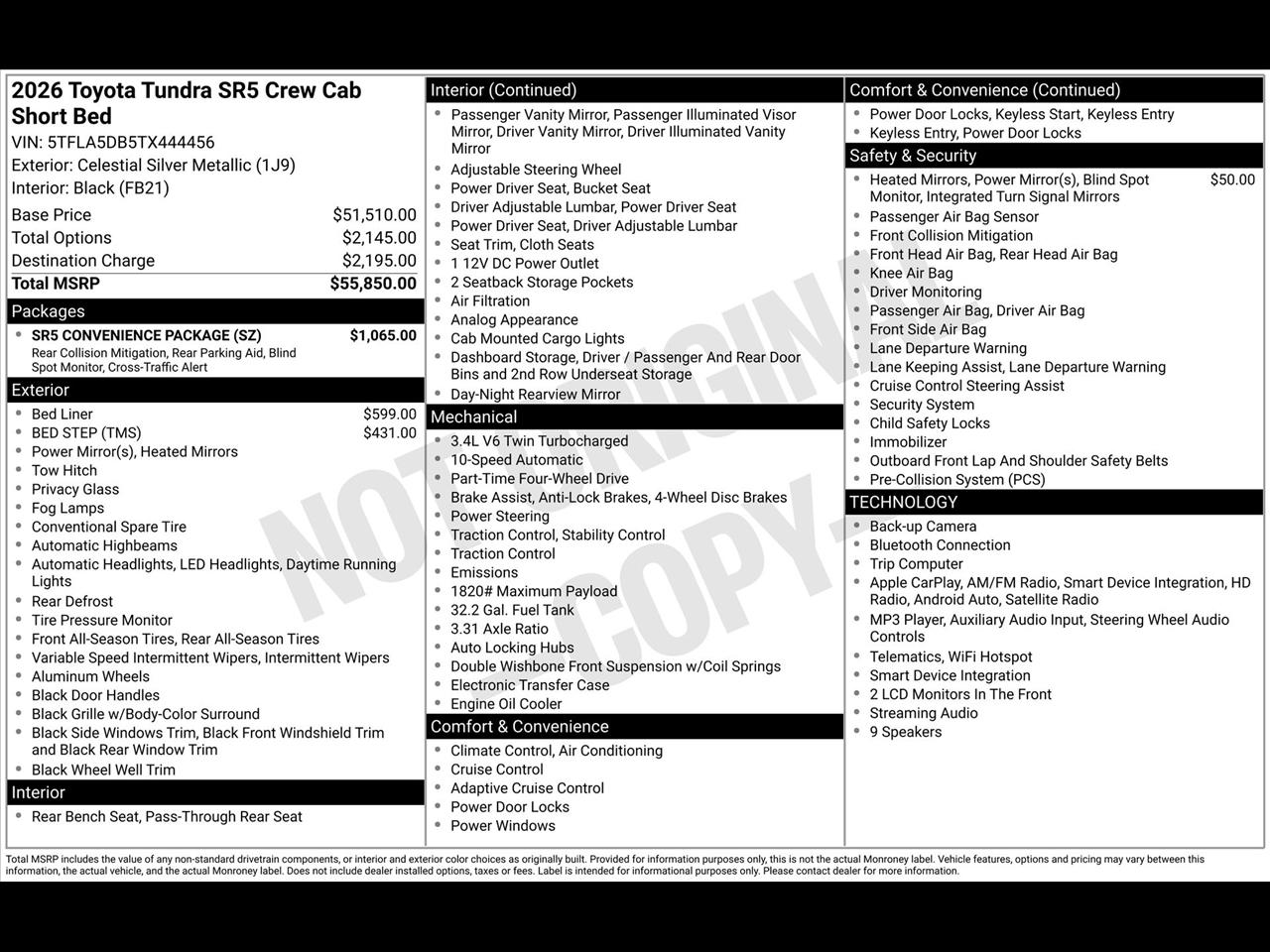 Toyota Tundra SR5 CrewMax 4WD 2026