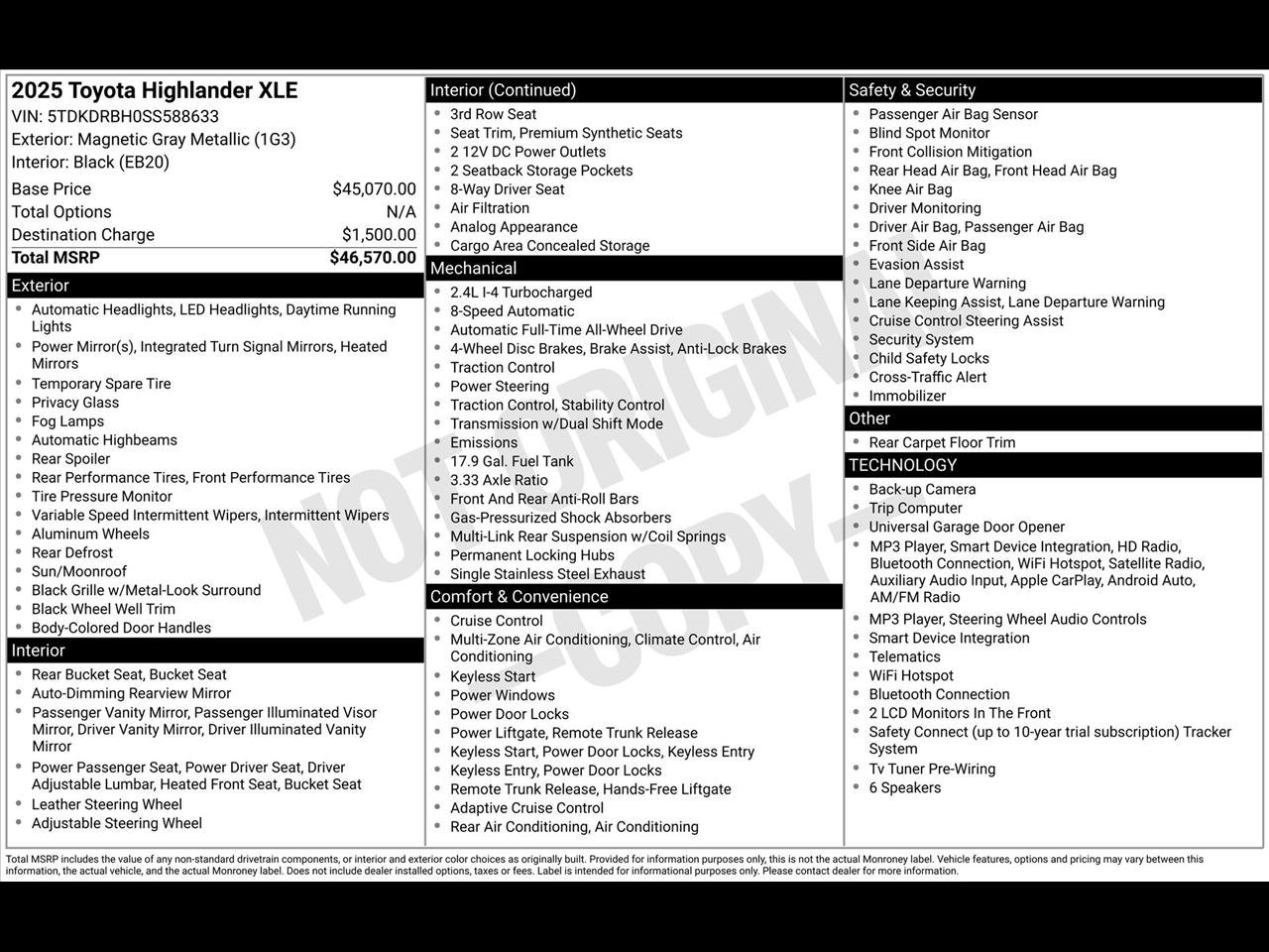 Toyota Highlander Limited AWD 2025