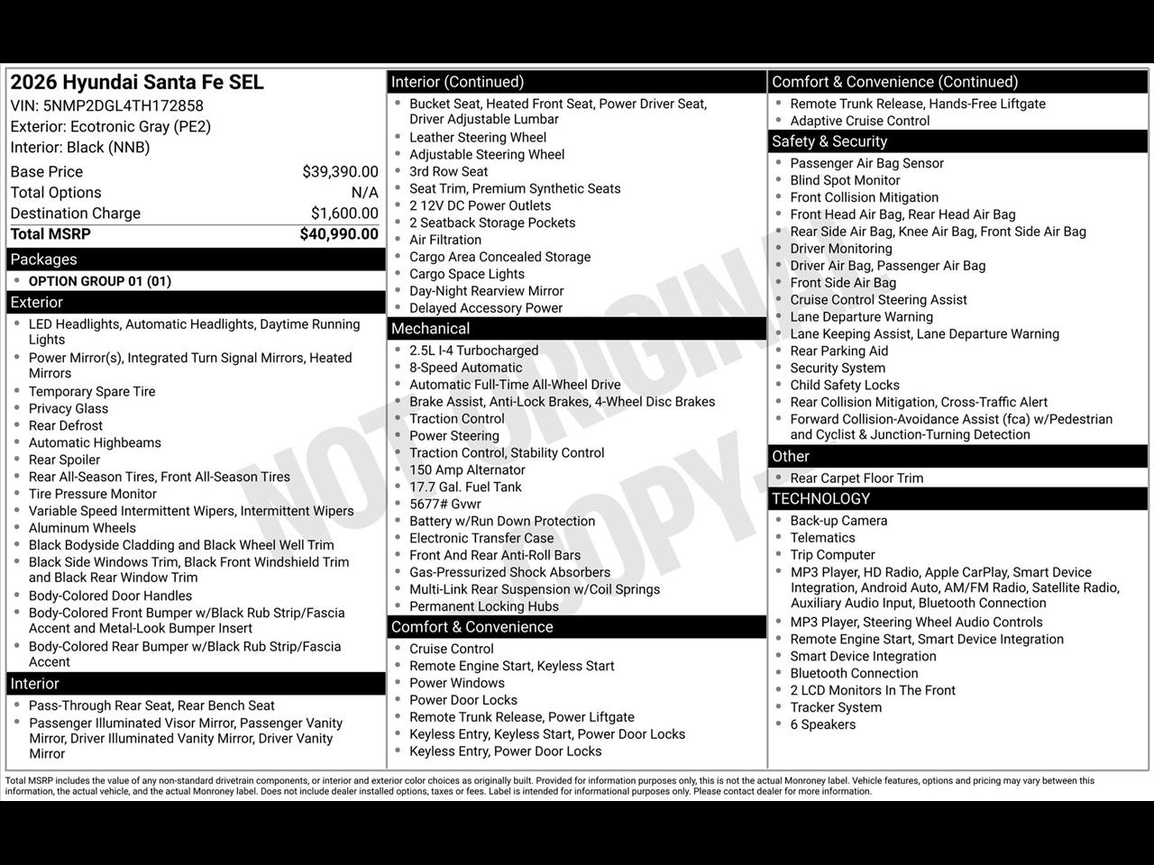 Hyundai Santa Fe SEL AWD 2026