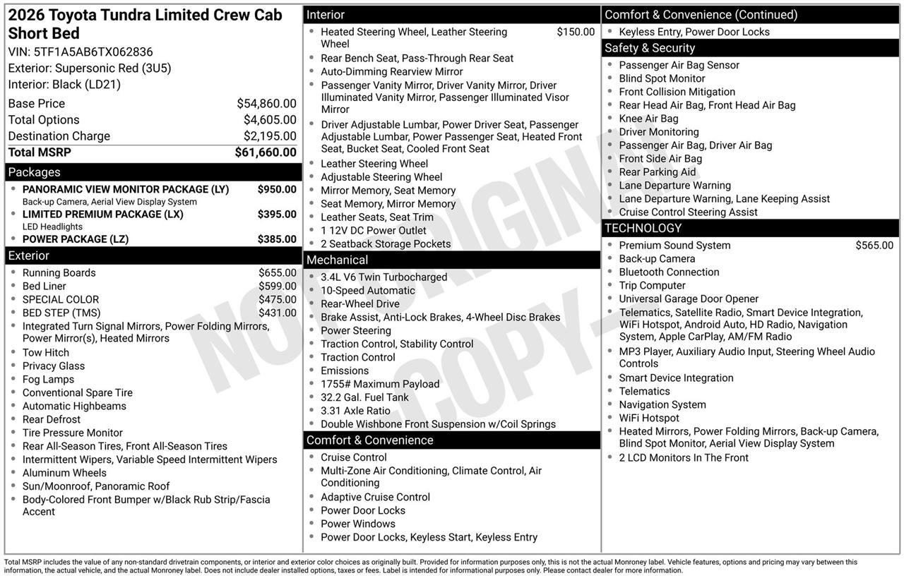 Toyota Tundra Limited Double Cab 2WD 2026
