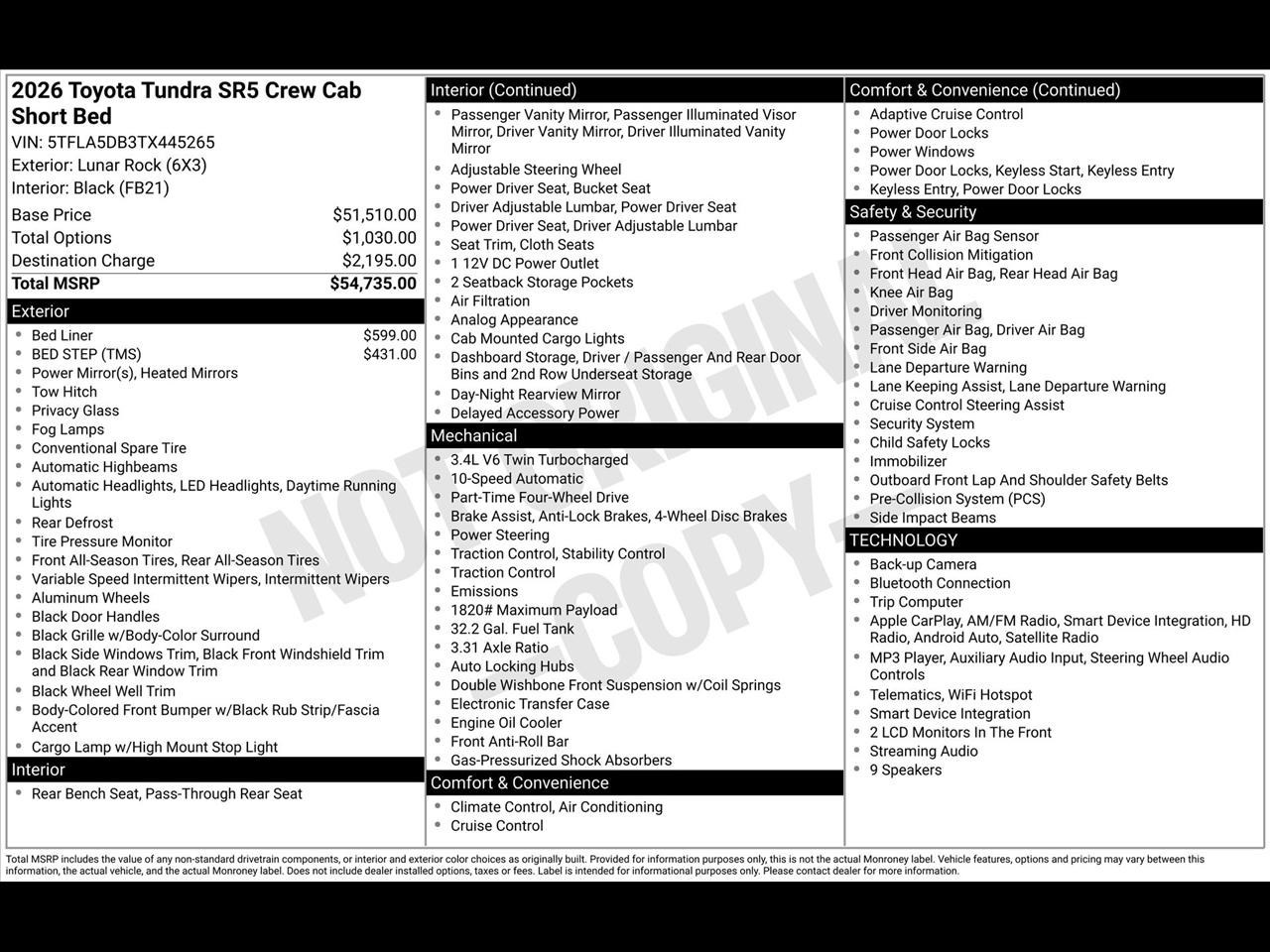 Toyota Tundra SR5 CrewMax 4WD 2026