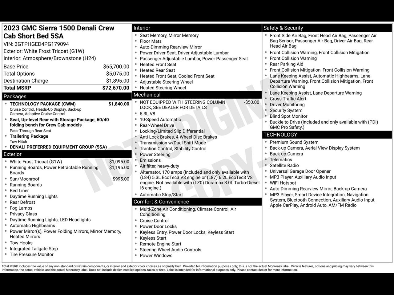 GMC Sierra 1500 Denali Crew Cab Short Box 2WD 2023