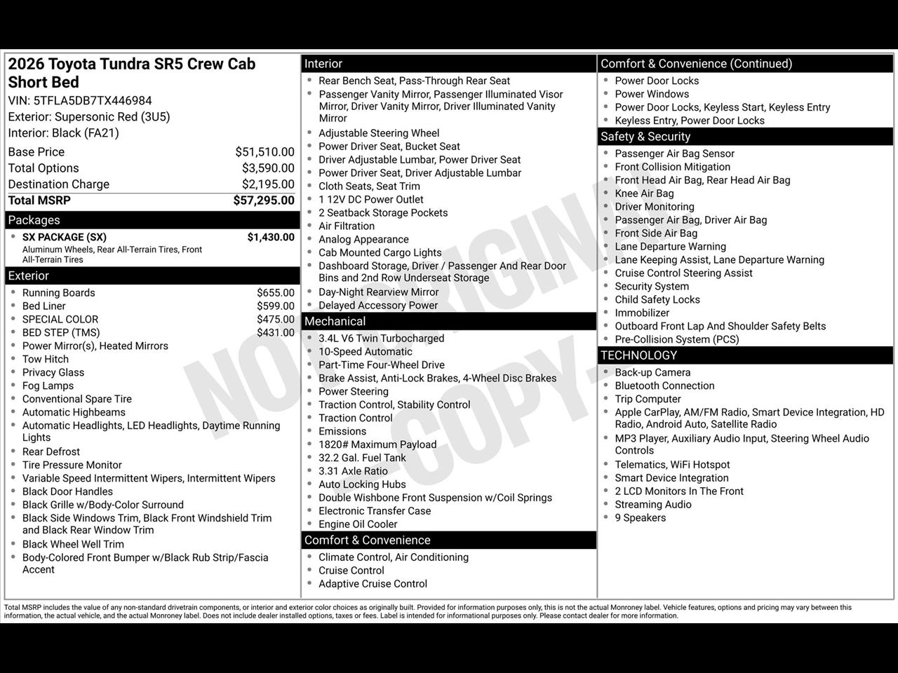 Toyota Tundra SR5 CrewMax 4WD 2026