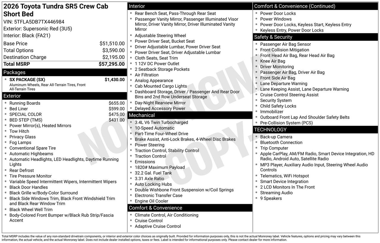 Toyota Tundra SR5 CrewMax 4WD 2026