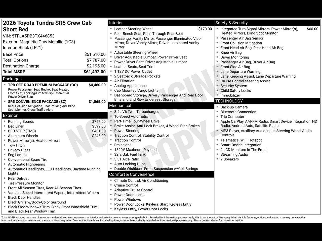 Toyota Tundra SR5 CrewMax 4WD 2026