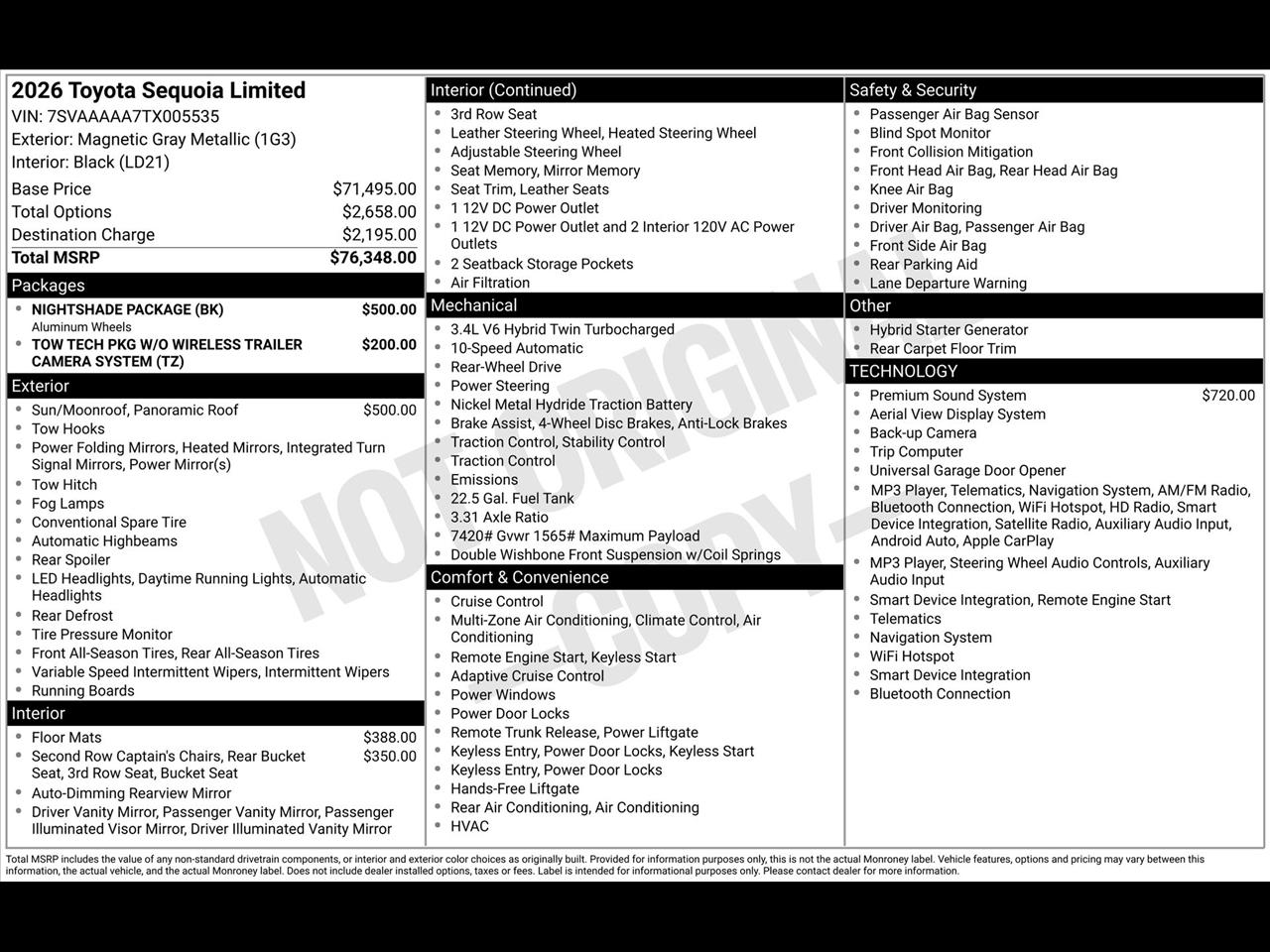 Toyota Sequoia Limited 2026