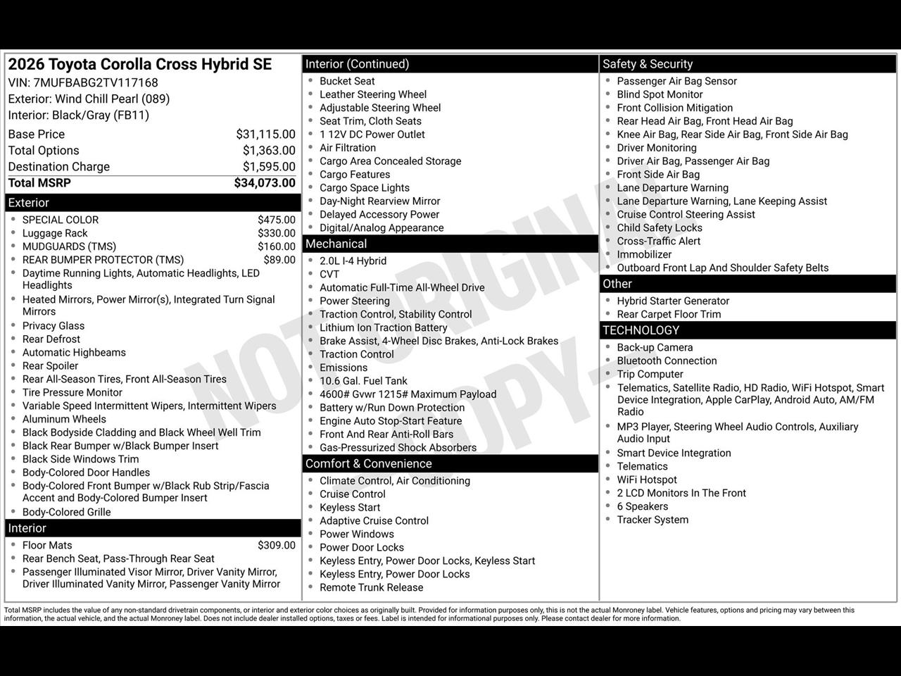 Toyota Corolla Cross XSE AWD 2026