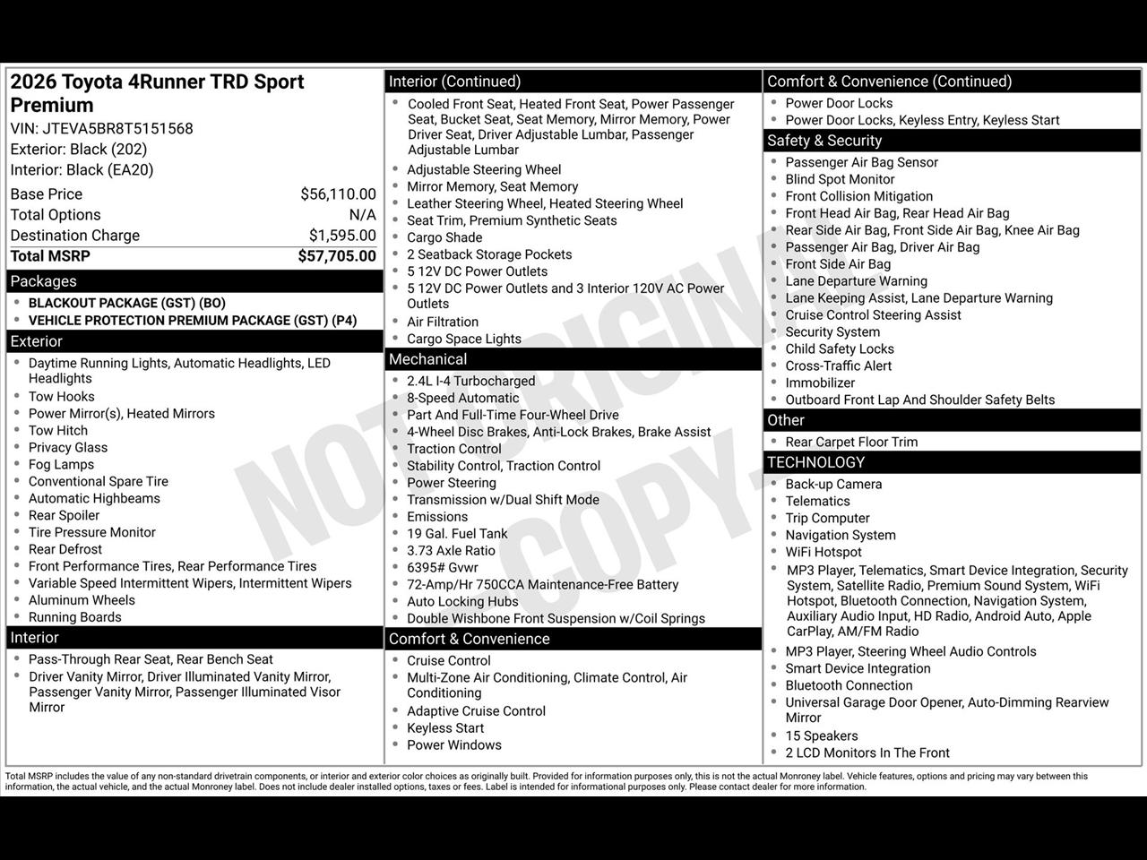 Toyota 4Runner TRD Sport 4WD 2026