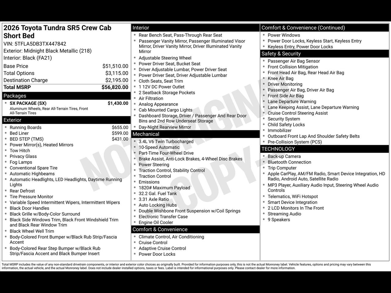 Toyota Tundra SR5 CrewMax 4WD 2026