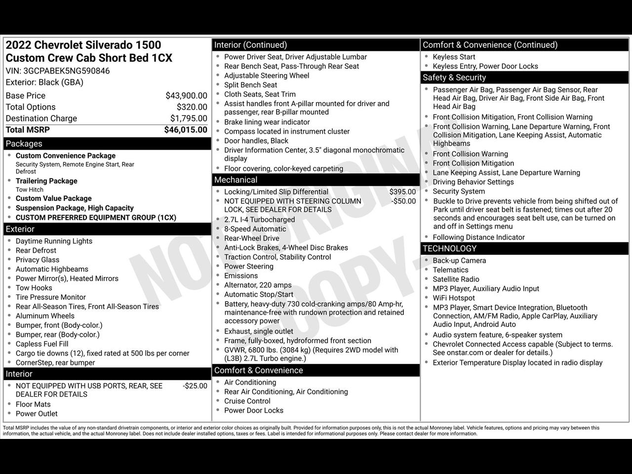 Chevrolet Silverado 1500 Custom Crew Cab 2WD 2022