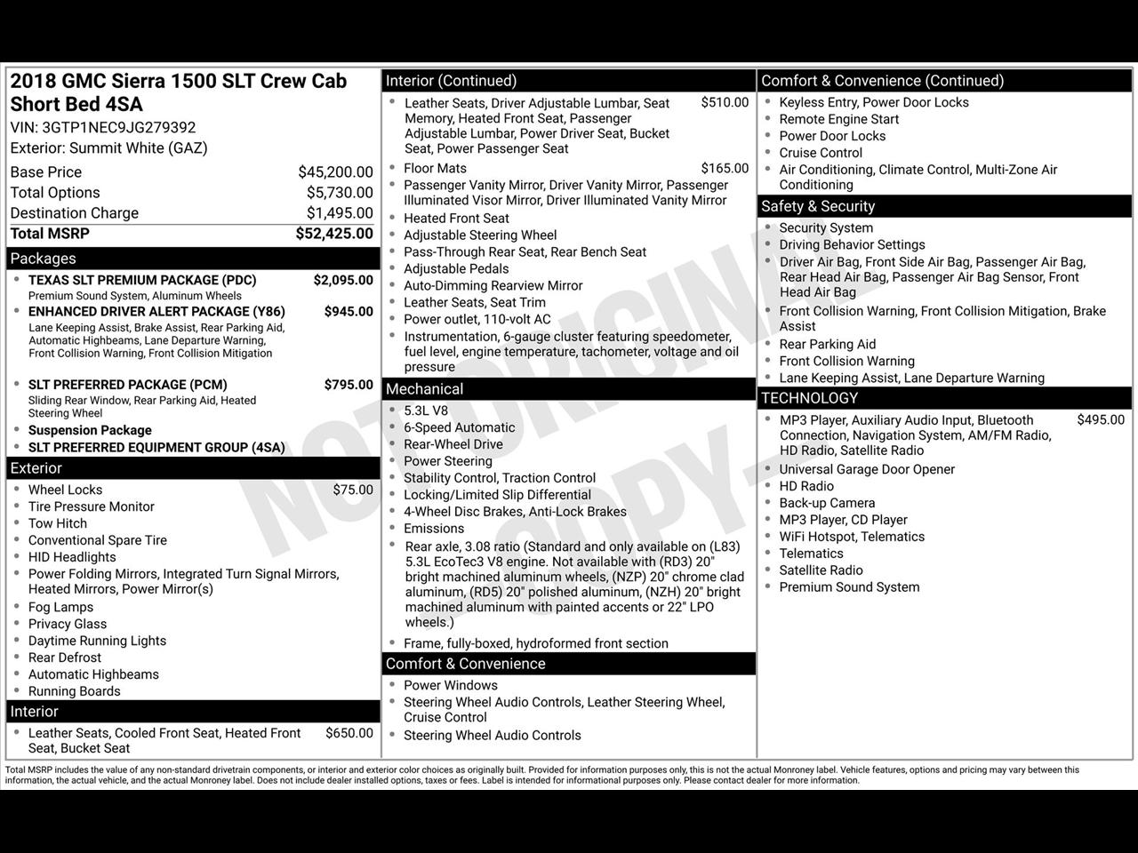 GMC Sierra 1500 SLT Crew Cab Short Box 2WD 2018