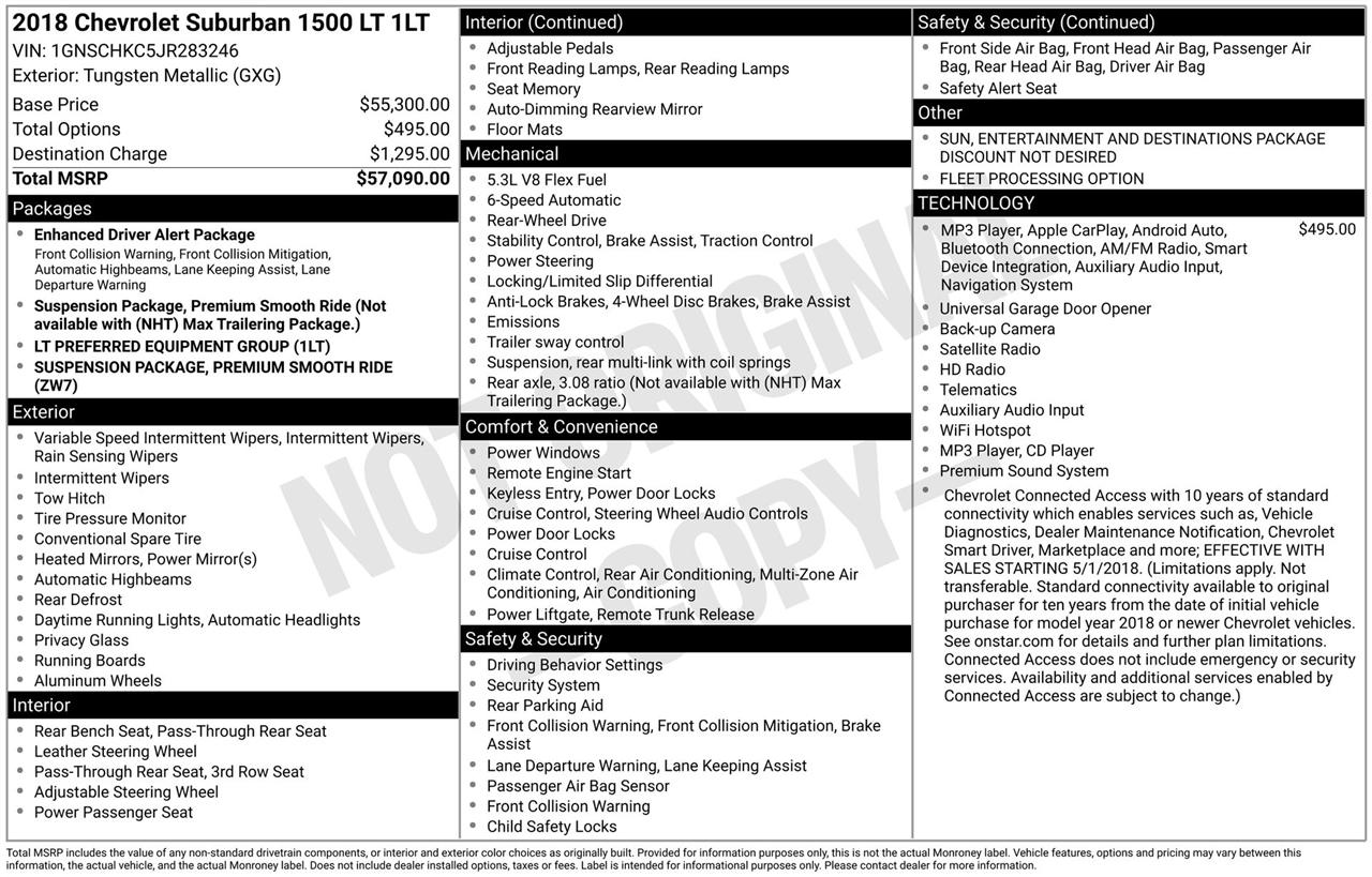 Chevrolet Suburban LT 2WD 2018