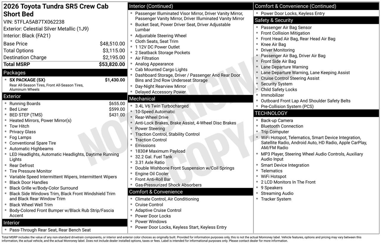 Toyota Tundra SR5 CrewMax 2WD 2026