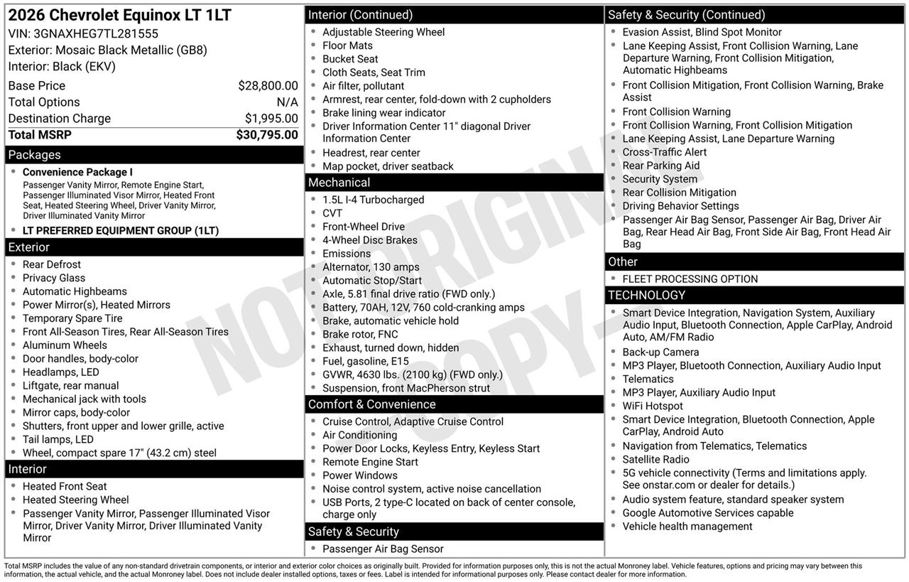 Chevrolet Equinox LT 2WD 2026