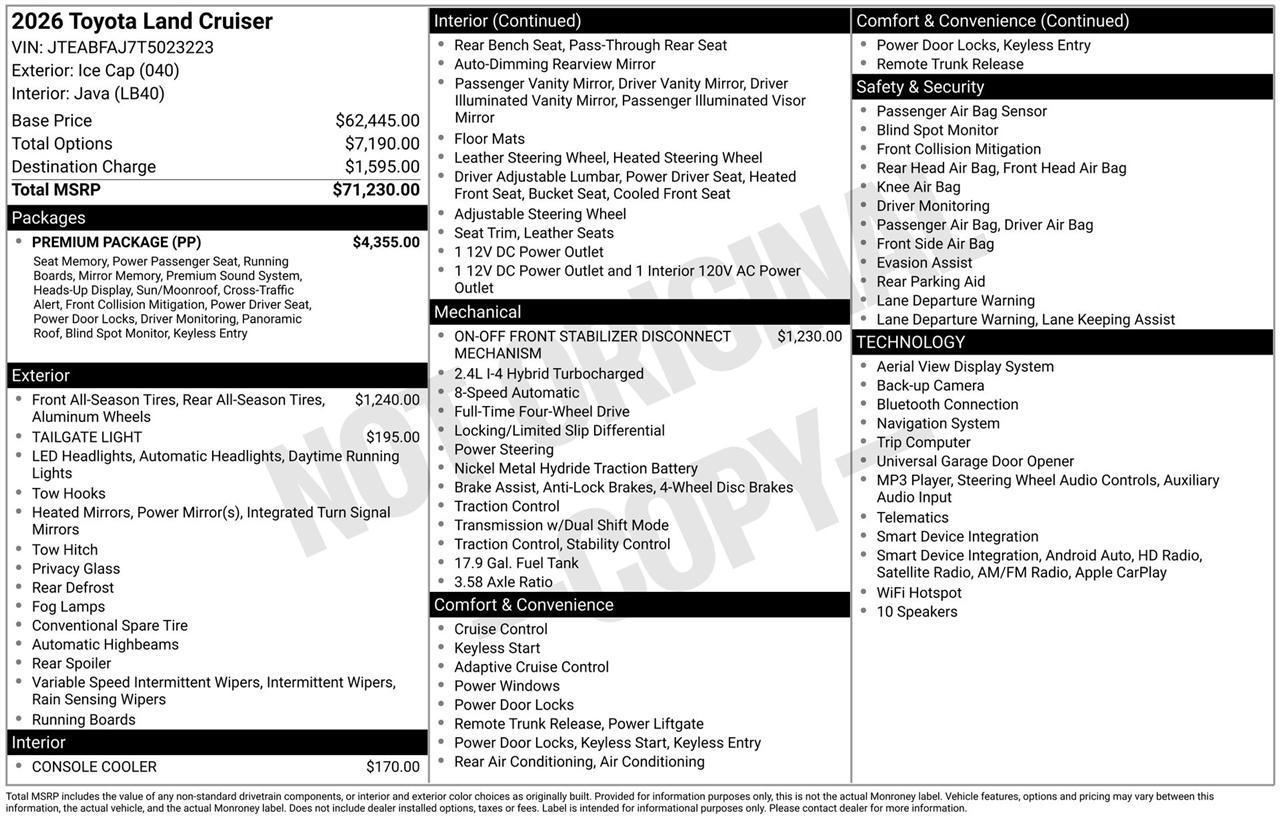 Toyota Land Cruiser Base 2026