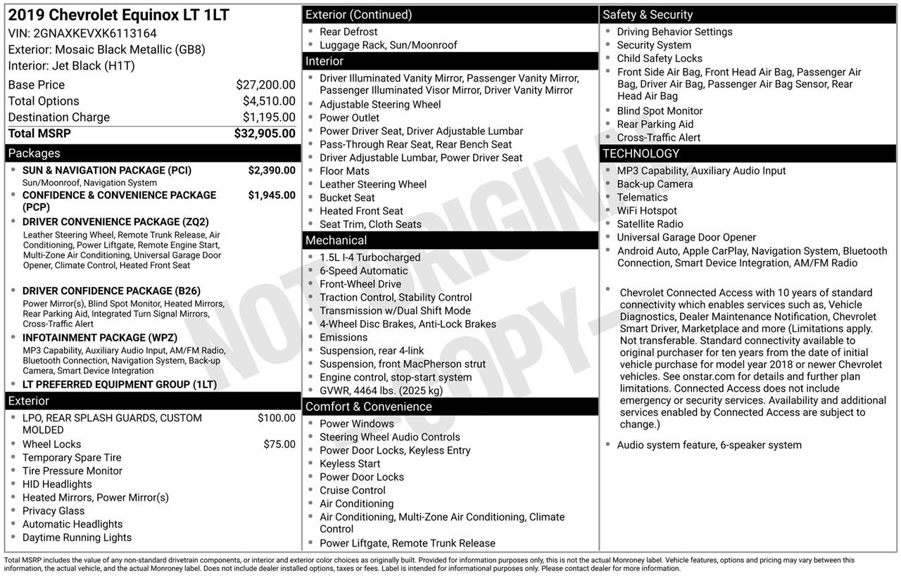 Chevrolet Equinox LT 1.5 2WD 2019