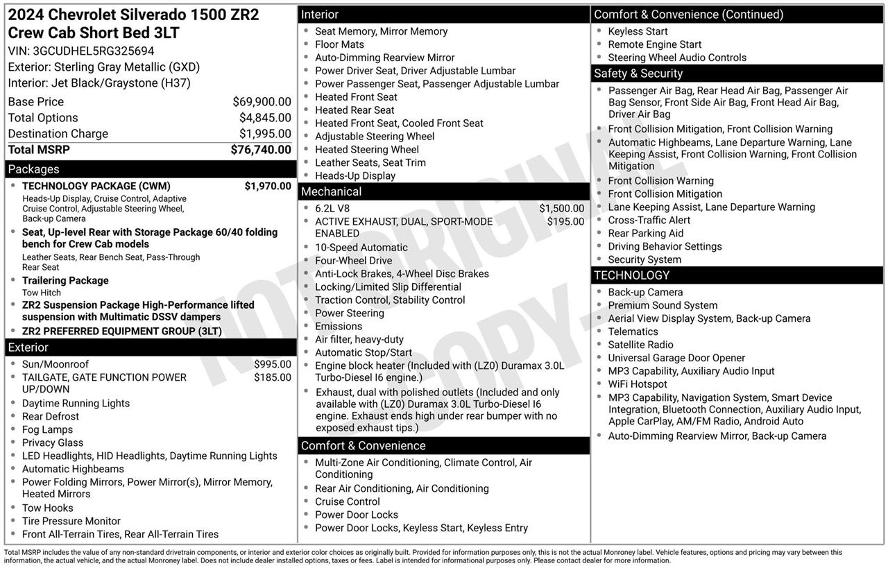 Chevrolet Silverado 1500 ZR2 Crew Cab 4WD 2024
