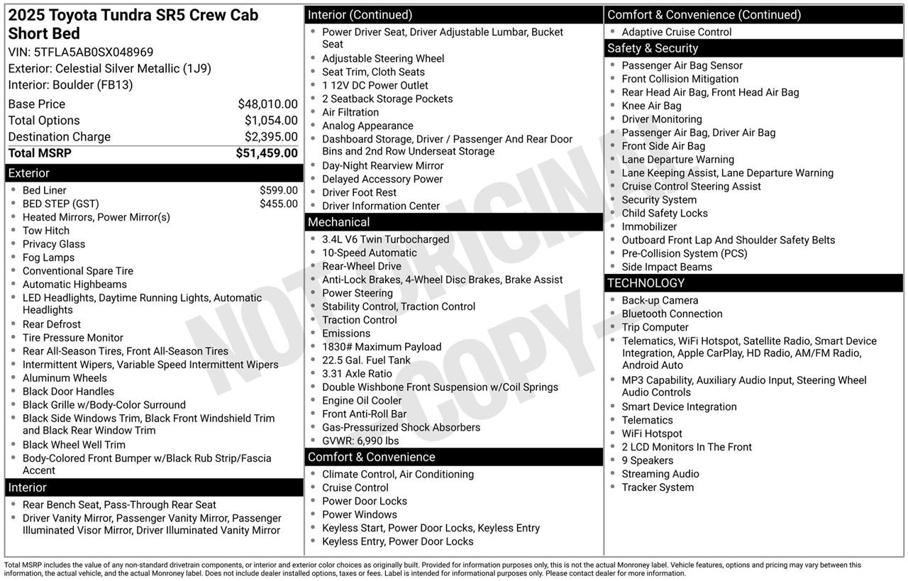 Toyota Tundra SR5 CrewMax 2WD 2025