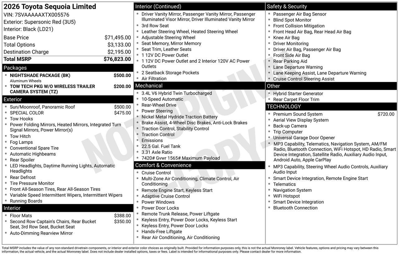 Toyota Sequoia Limited 2026