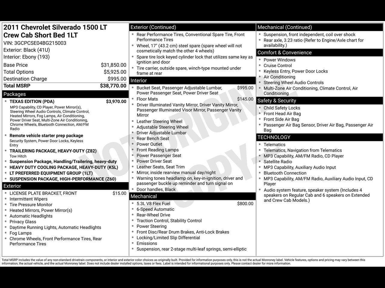 Chevrolet Silverado 1500 LT Crew Cab 2WD 2011