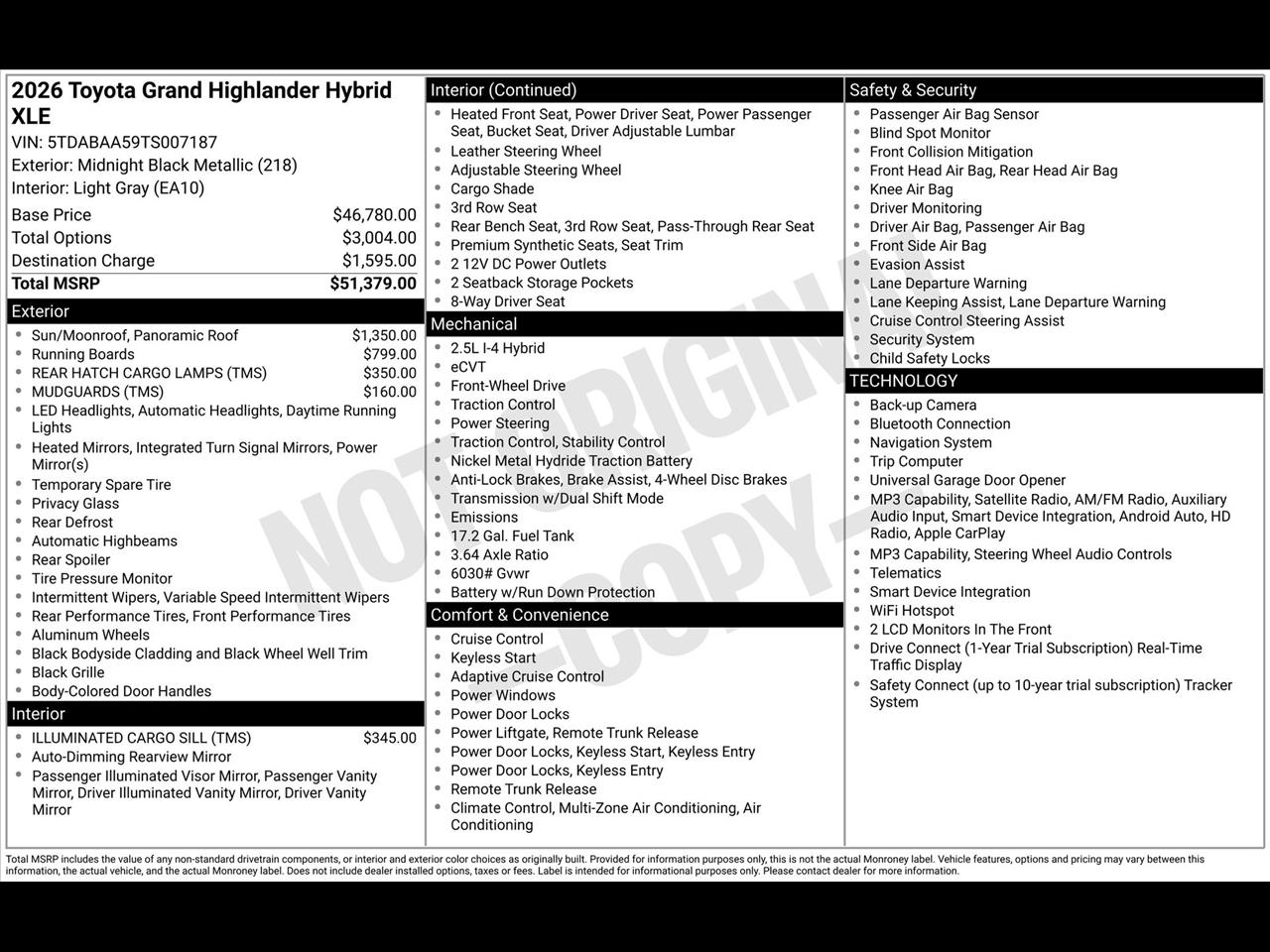 Toyota Grand Highlander Hybrid XLE 2026