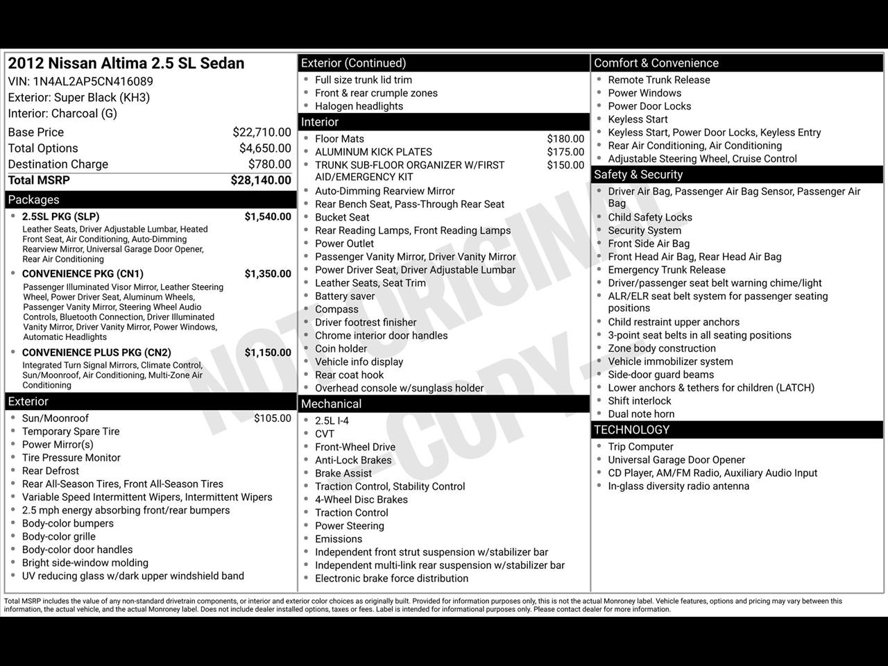 2012 Nissan Altima 2.5