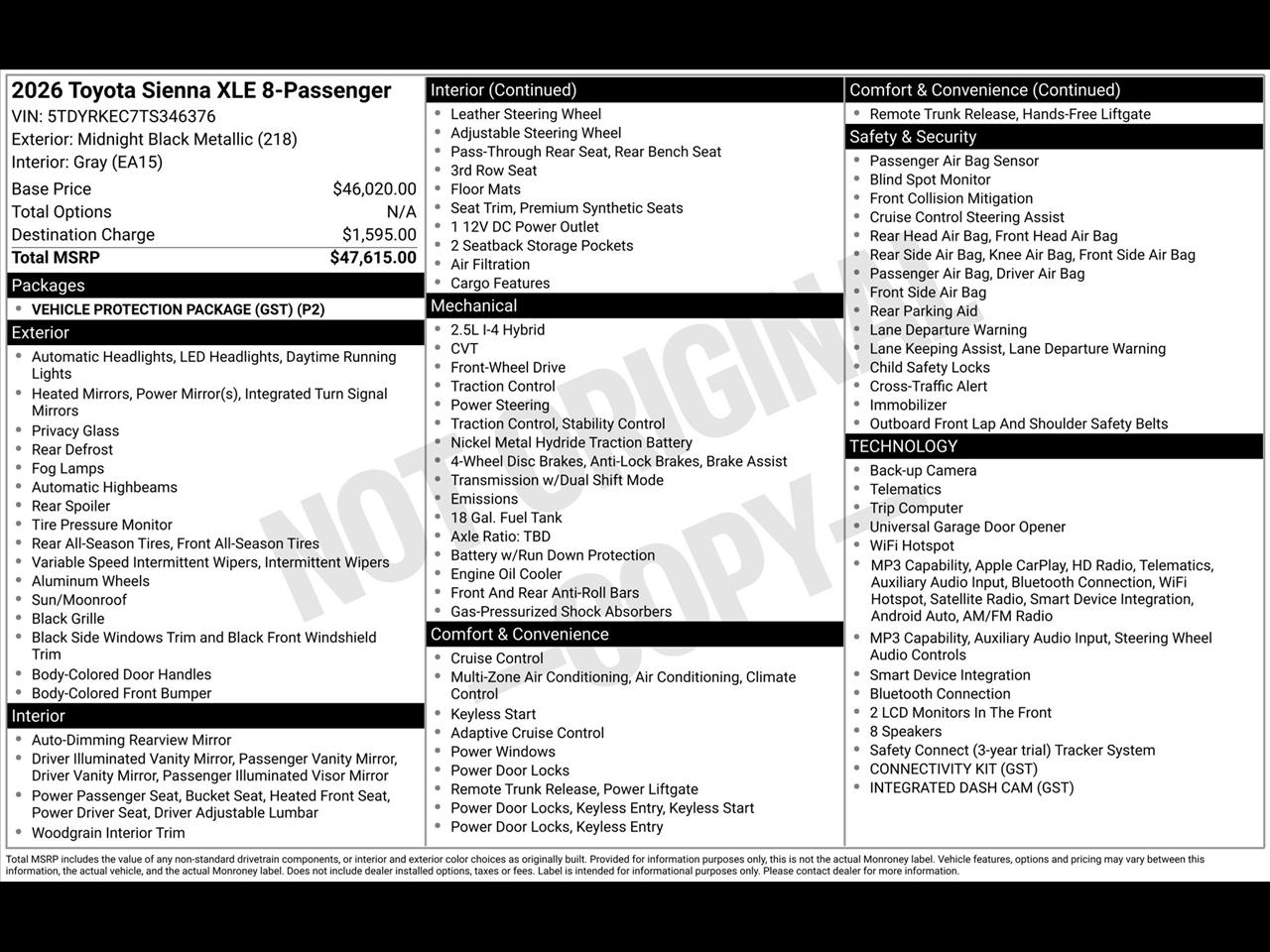 2026 Toyota Sienna XLE 7-Passenger