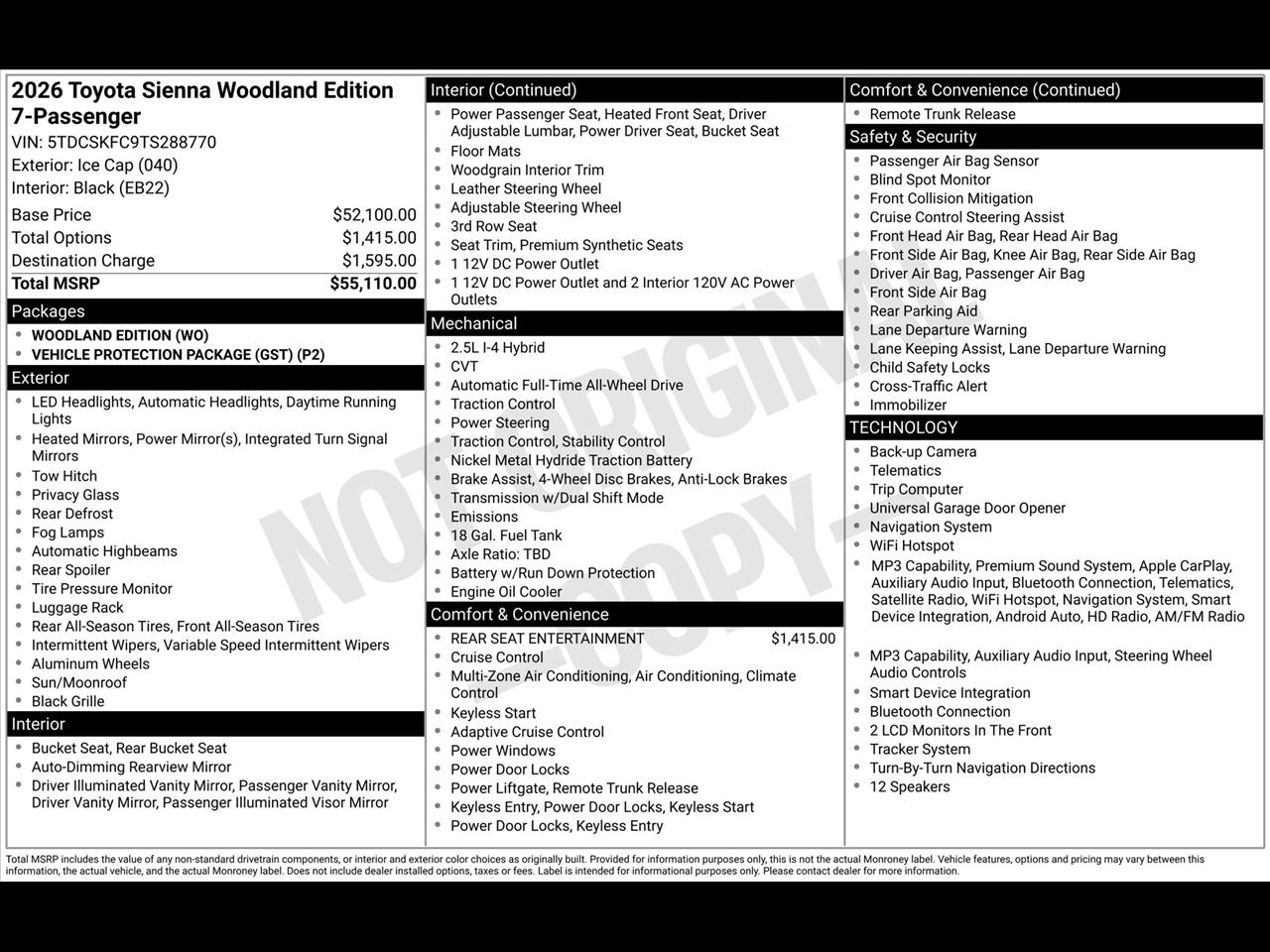 2026 Toyota Sienna XLE AWD