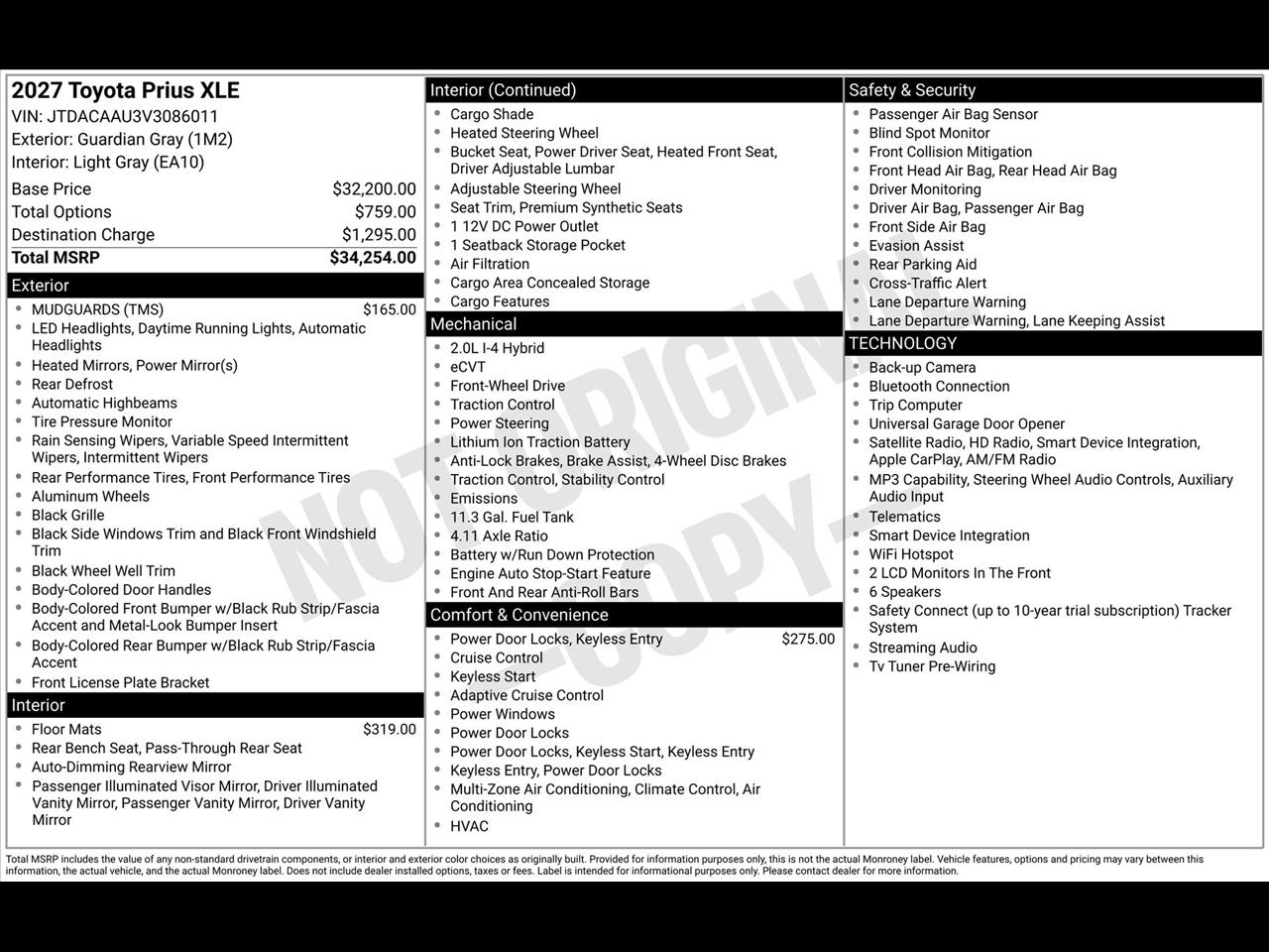 2027 Toyota Prius XLE