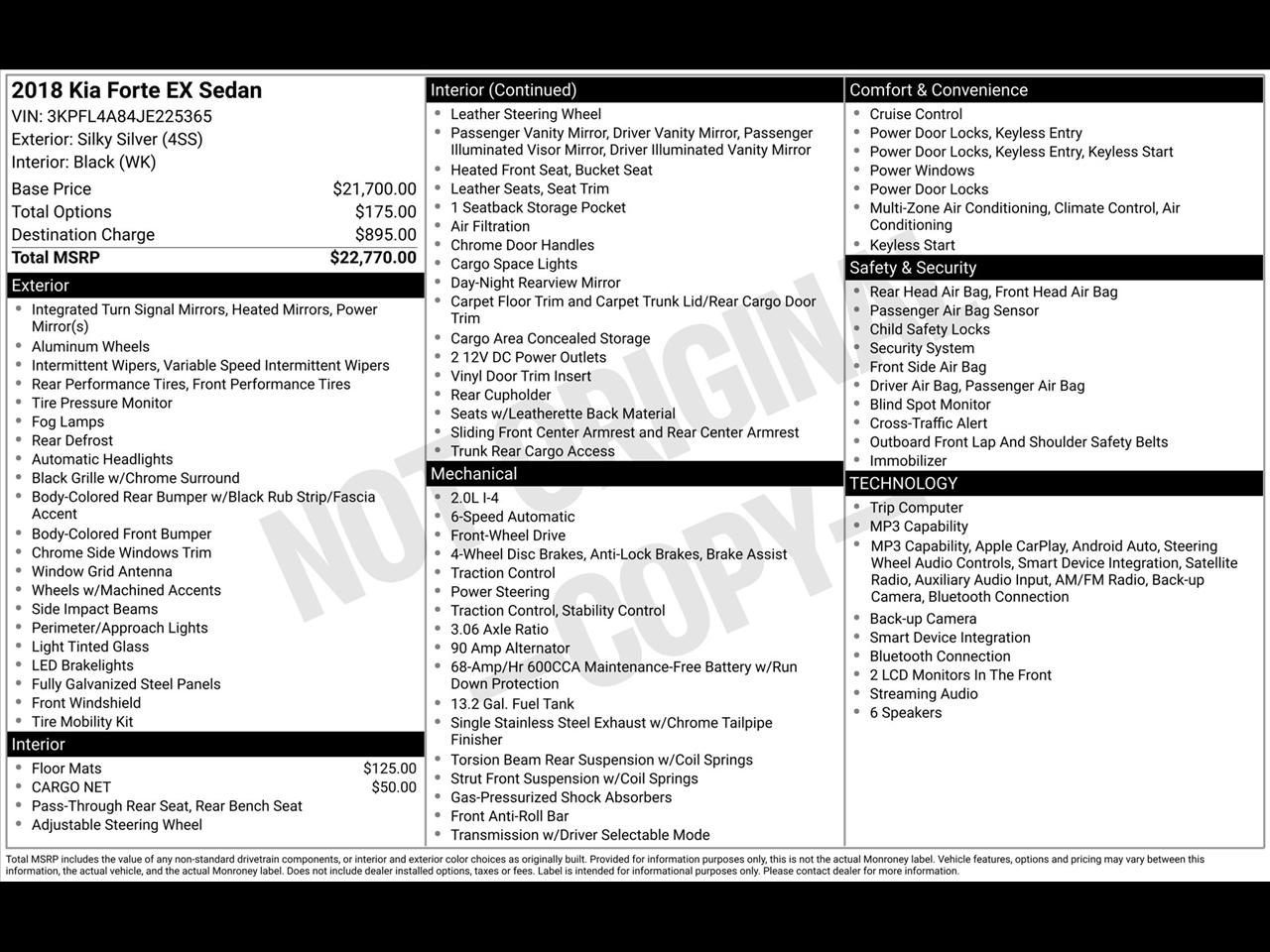 Kia Forte EX 2018