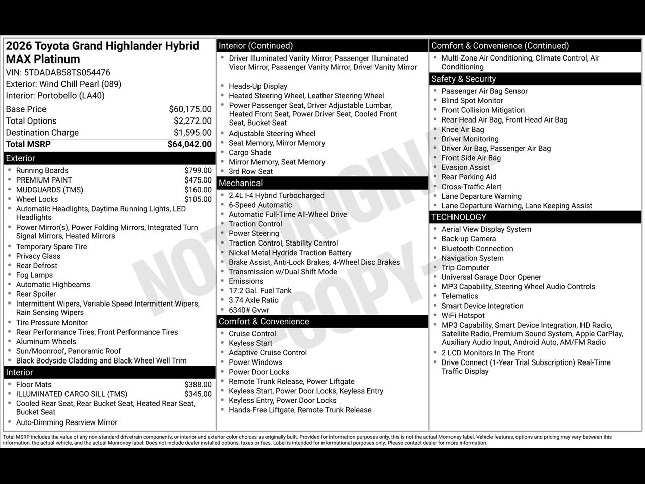 Toyota Grand Highlander Hybrid MAX Platinum AWD 2026