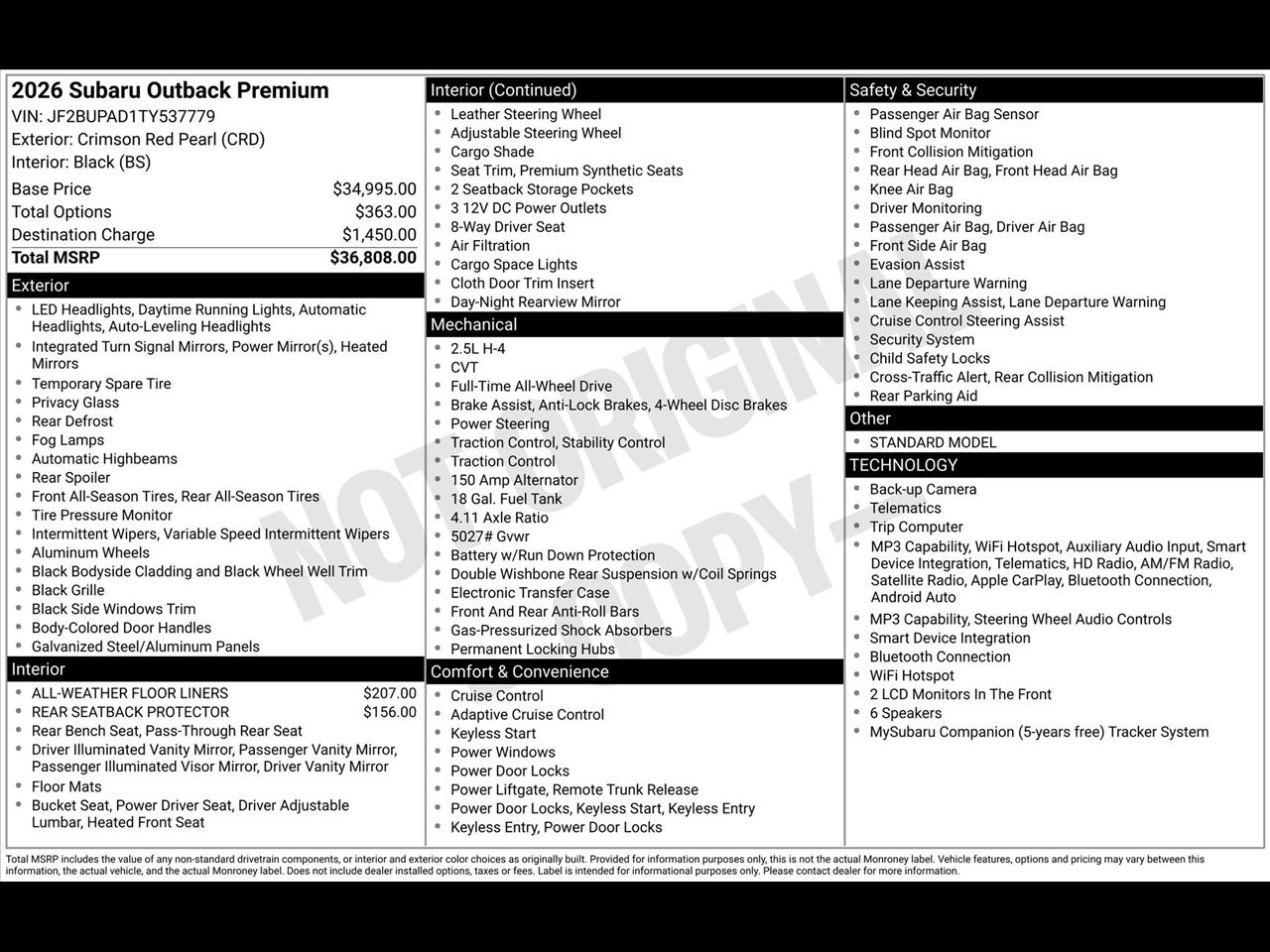 Subaru Outback Premium 2026