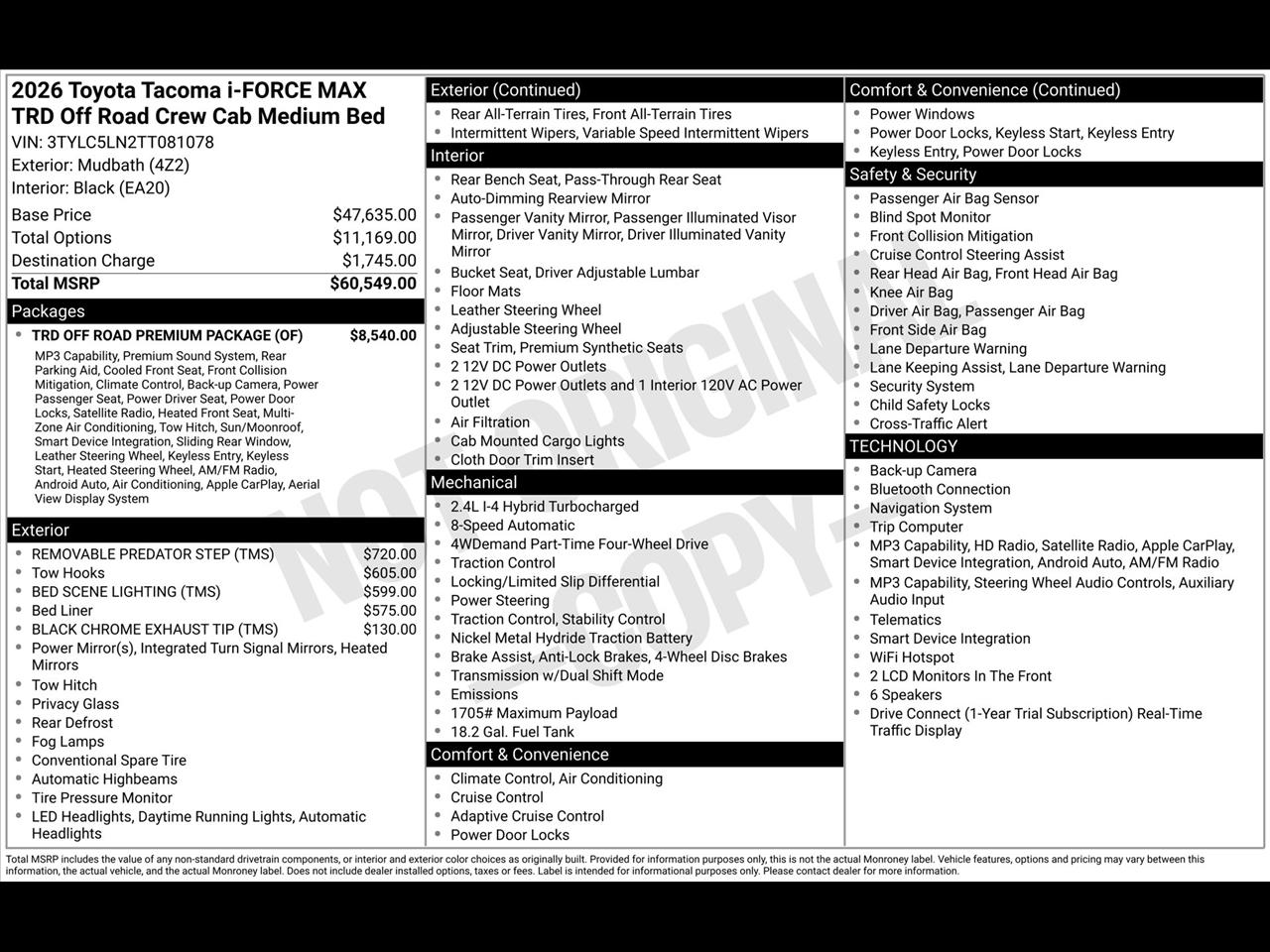 Toyota Tacoma Double Cab 4WD 2026
